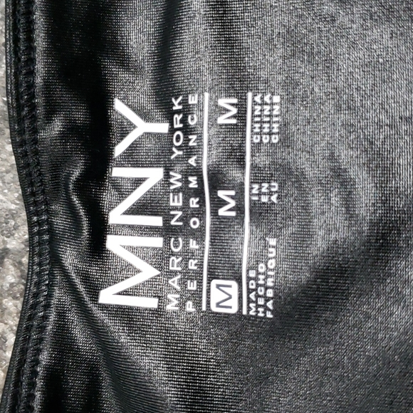 Marc New York Performance High Rise Long Leggings Metallic Black Size Med - Picture 3 of 14